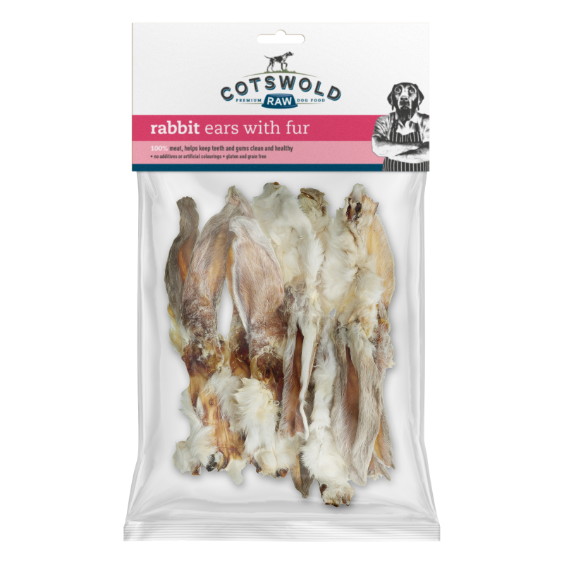 Cotswold Raw Air-Dried Rabbit Ears With Fur