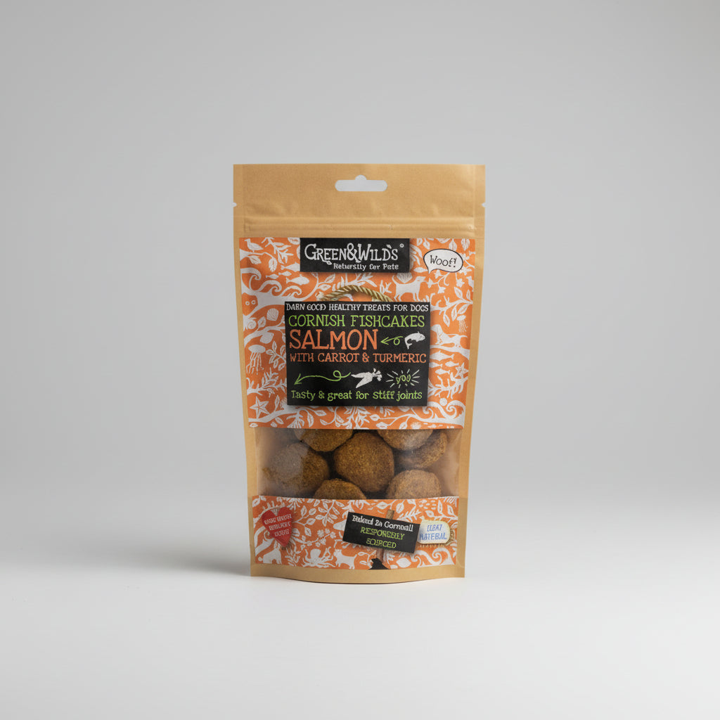 Green & Wild’s Cornish Fishcakes Salmon with Carrot and Turmeric