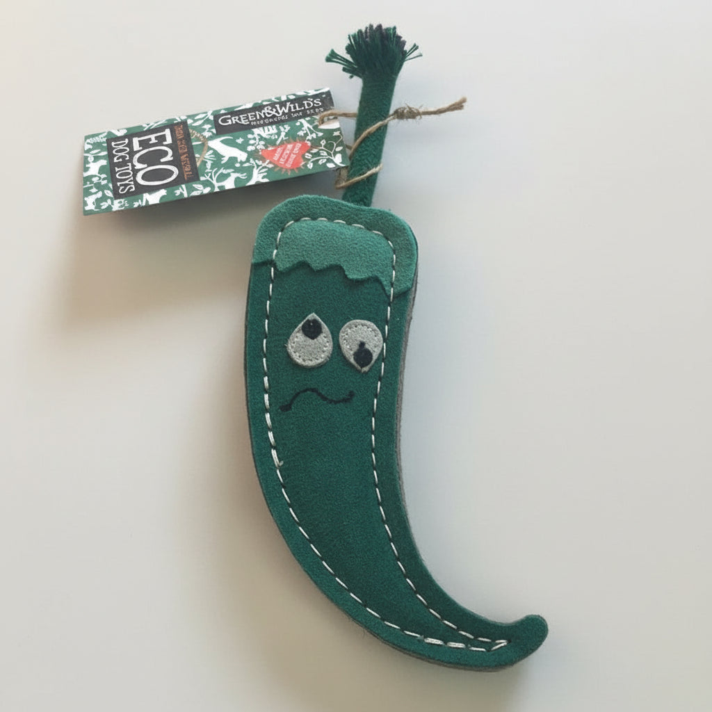 Green & Wild’s Juan the Jalapeño Eco Dog Toy