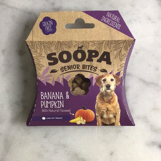 Soopa senior bites banana and pumpkin