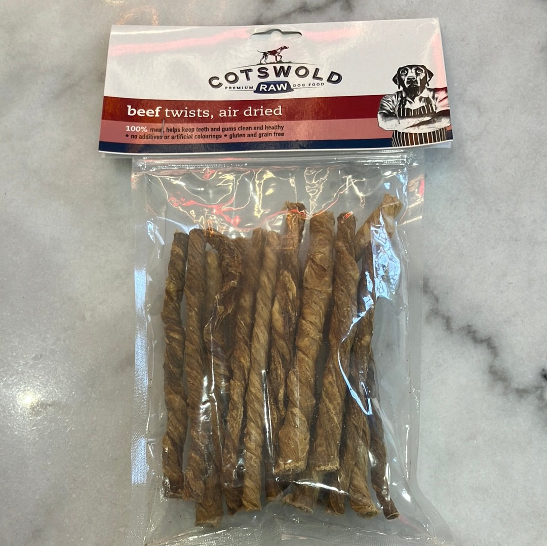 Cotswold Raw Beef Twists, air dried