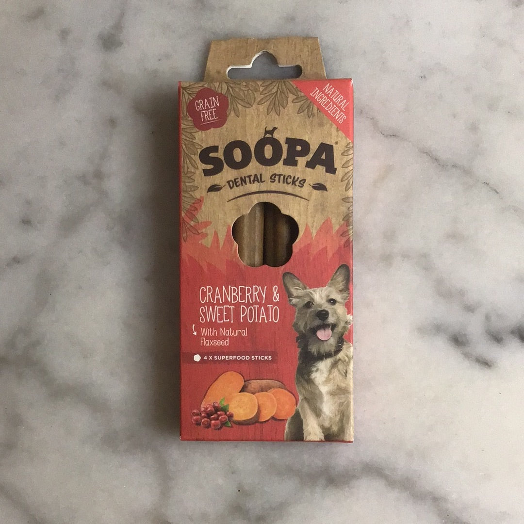 Soopa Dental Sticks Cranberry & Sweet Potato