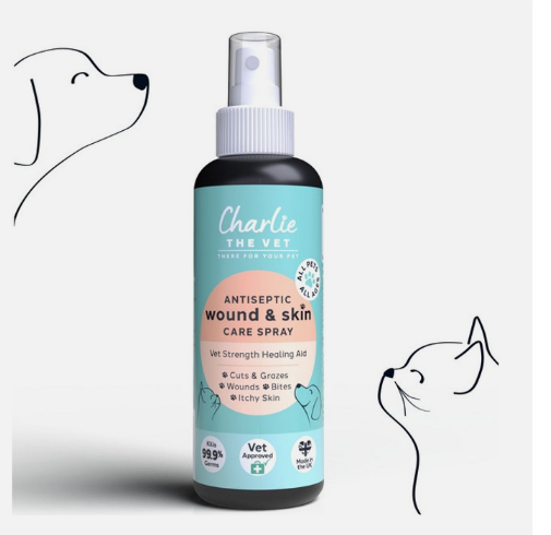 Charlie The Vet Antiseptic Wound & Skin Care Spray for All Animals 100ml
