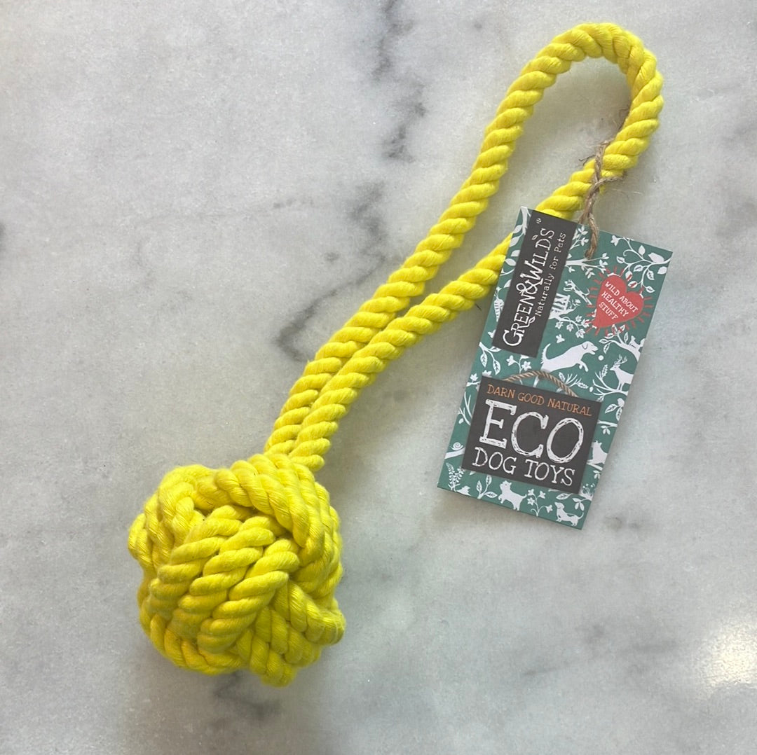 Green & Wild’s Rope Ball Dog Toy