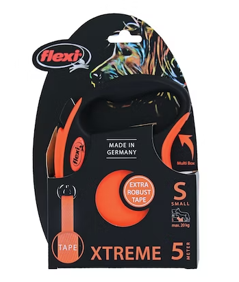 Flexi Xtreme Tape Retractable & Extending Dog Lead Orange