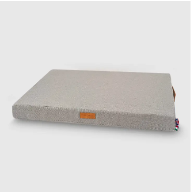 Hugo & Hudson Italian Foam Dog Mattress - Grey Herringbone