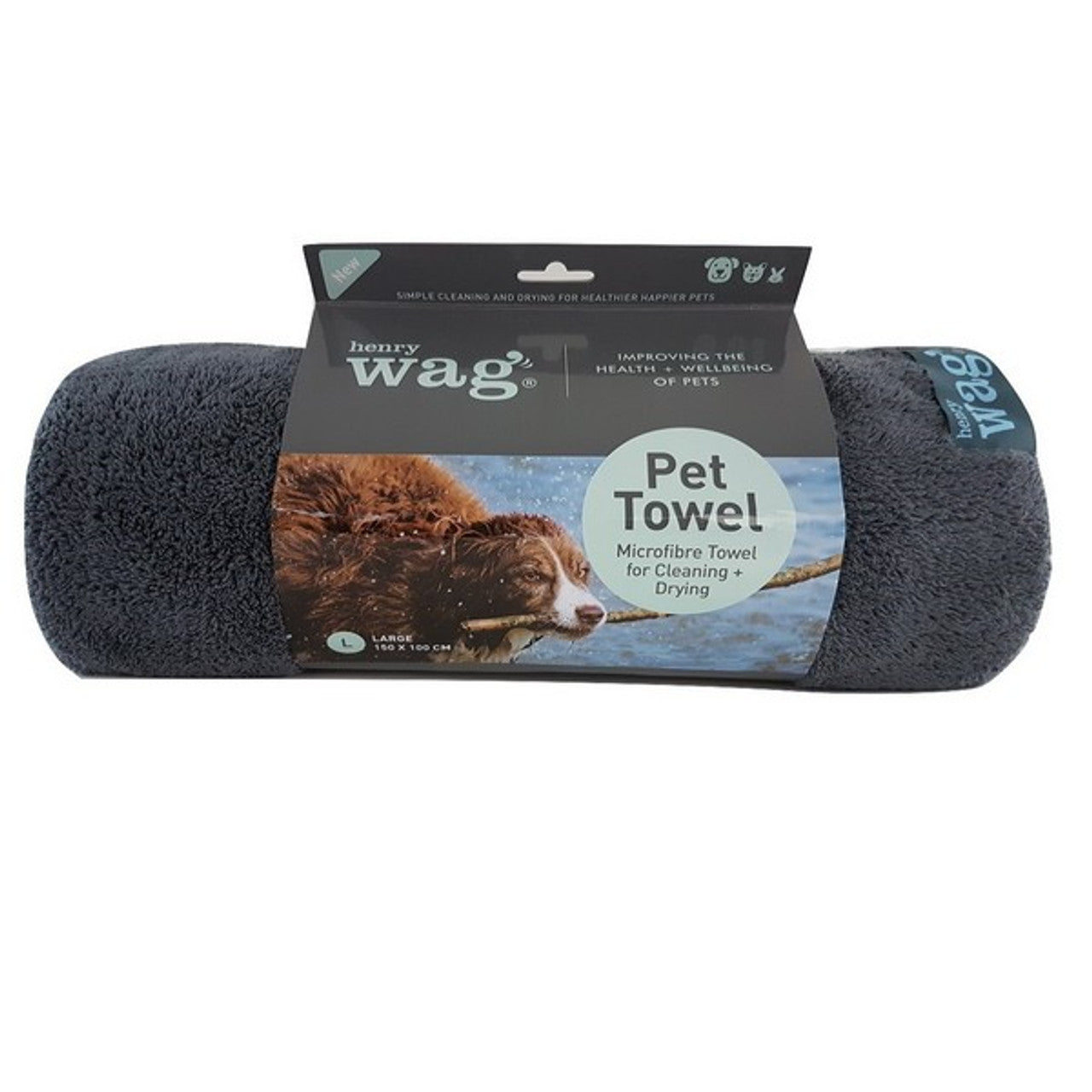 Henry Wag Microfibre Pet Cleaning and Drying Towel