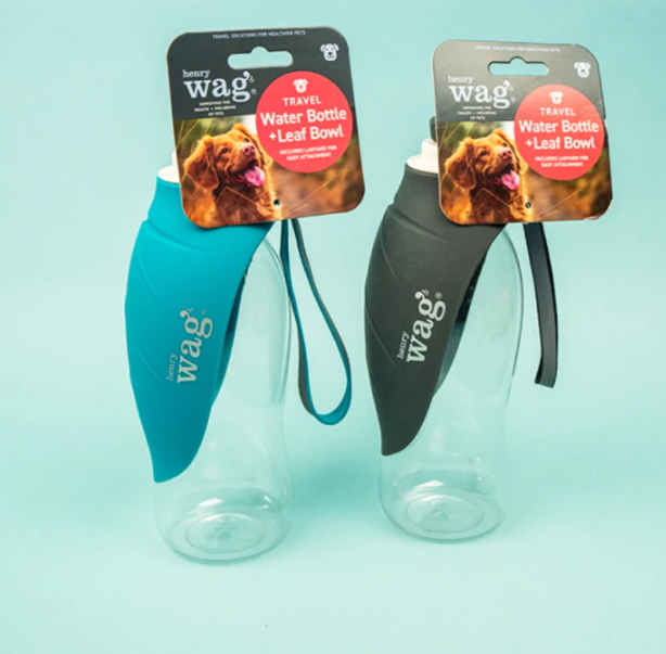 Henry Wag Pet Water Bottle with Leaf Bowl