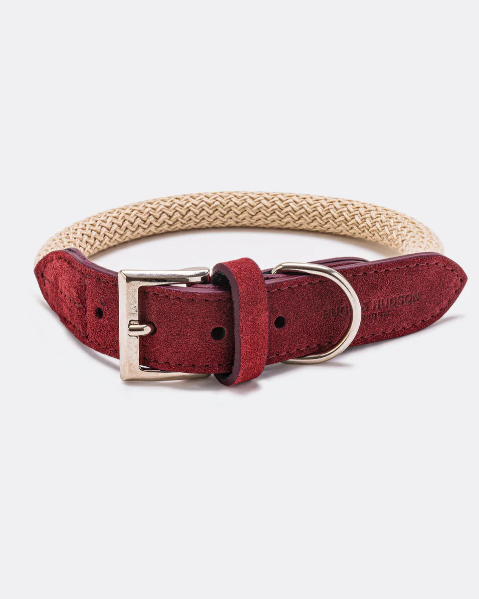 Hugo & Hudson rope and leather dog collar