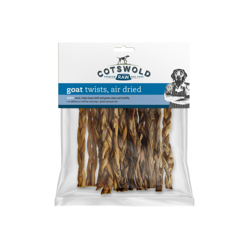 Cotswold Raw Goat Twists, air dried