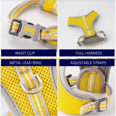 Hugo & Hudson Mesh Dog Harness - Yellow