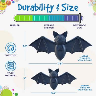 Sodapup vampire bat enrichment and chew toy