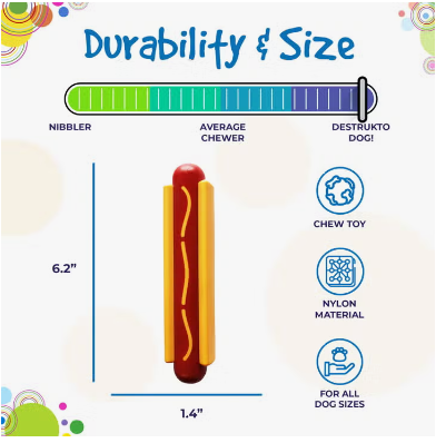 Sodapup hot dog nylon toy