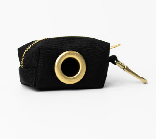 Stately Hound - Poop Bag Holder - Black & Brass