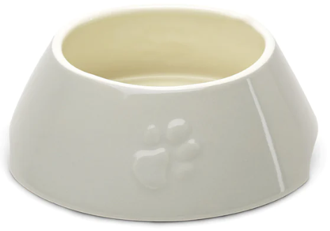 Scruffs Icon Long Eared Dog Food & Water Bowl - Light Grey