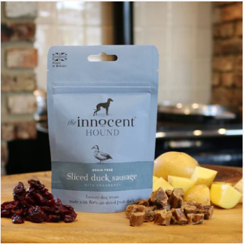 The Innocent Hound - Sliced Duck Sausage with Cranberry Treats