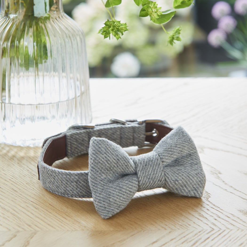 Sweet William Tweed Bow Tie grey