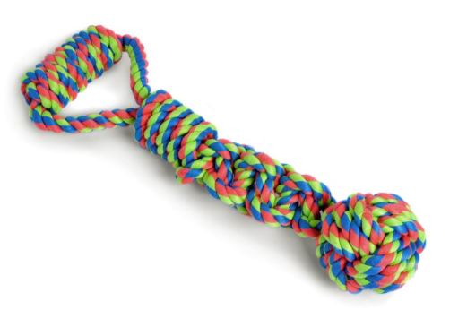 Petface Toyz Woven Quad Rope Ball Tugger