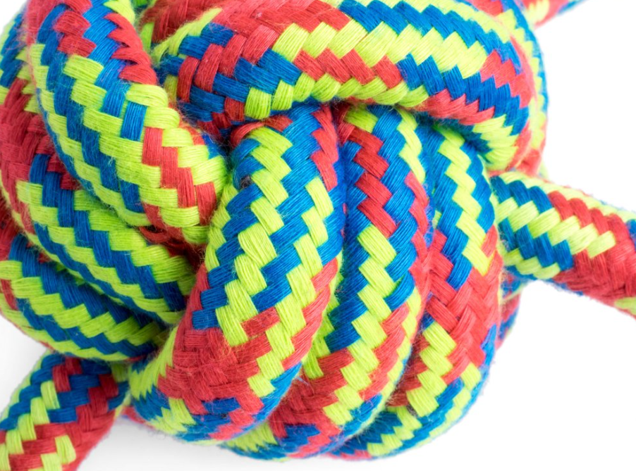 Petface Toyz Woven Quad Rope Ball Dog Toy DS1