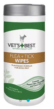 Vet’s Best Flea & Tick Wipes Plant Based Formula
