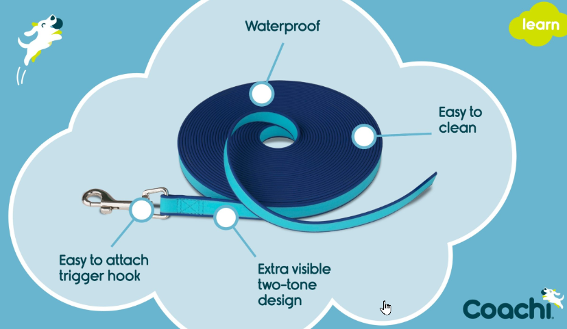 Coachi - Water Proof Puppy Training Line 10m