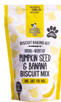 Doggy baking co - pumpkin seed & banana biscuit mix