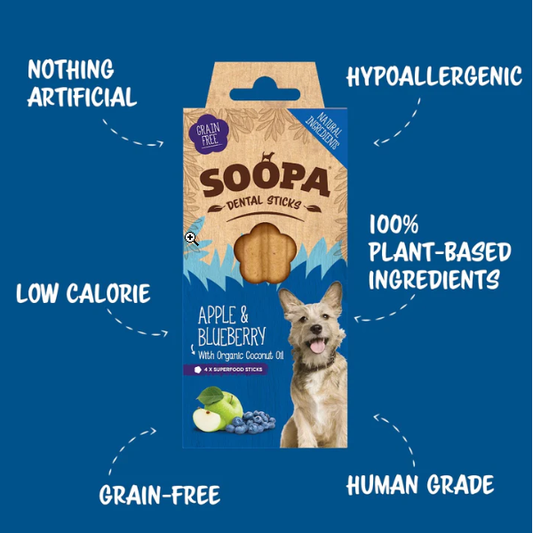 Soopa dental sticks - apple & blueberry