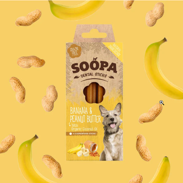 Soopa dental sticks  banana & peanut butter